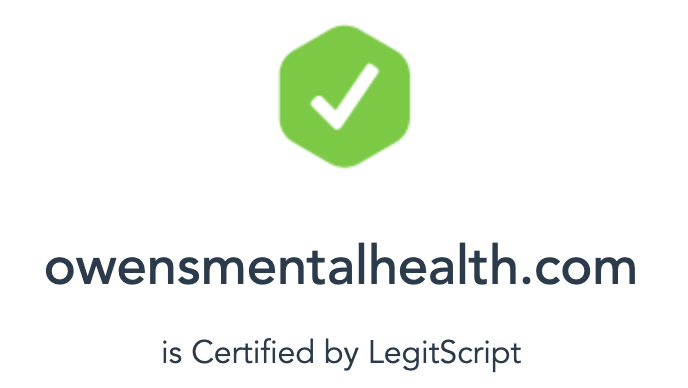 owensmentalhealth.com is Certified by LegitScript